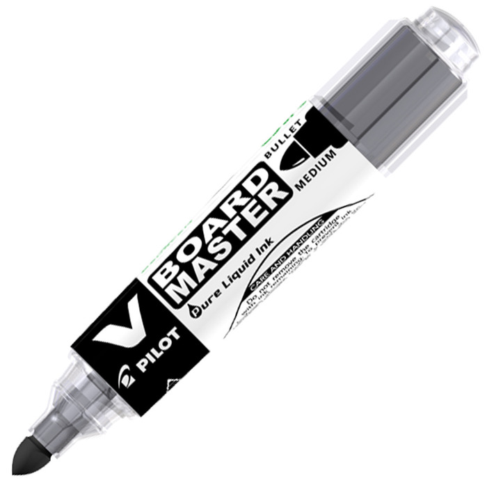 Pack of 10 Extra Fine Black Pilot Begreen V-Board Master Whiteboard Marker 