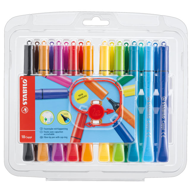 Stabilo Cap - Stabilo Cappi Colouring Pens With Cap Ring Wallets Of 12 stabilo cap stabilo cappi colouring pens with cap ring wallets of 12