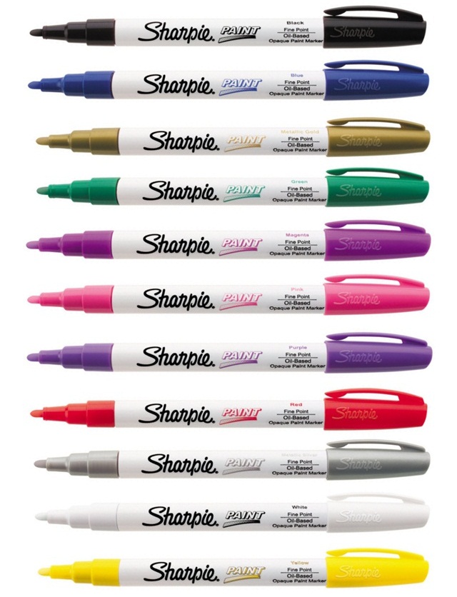 Sharpie Paint Marker FINE Tip Pens OIL BASED. Most surfaces Indoor & Outdoor