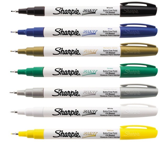 Sharpie Paint Marker EXTRA FINE Tip Pens OIL BASED Most surface Indoor & Outdoor